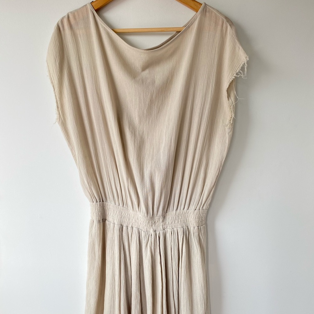 Black Crane Grey Gauze Dress